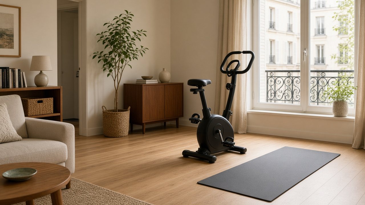 Vélo d'appartement et rameur pour cardio à la maison